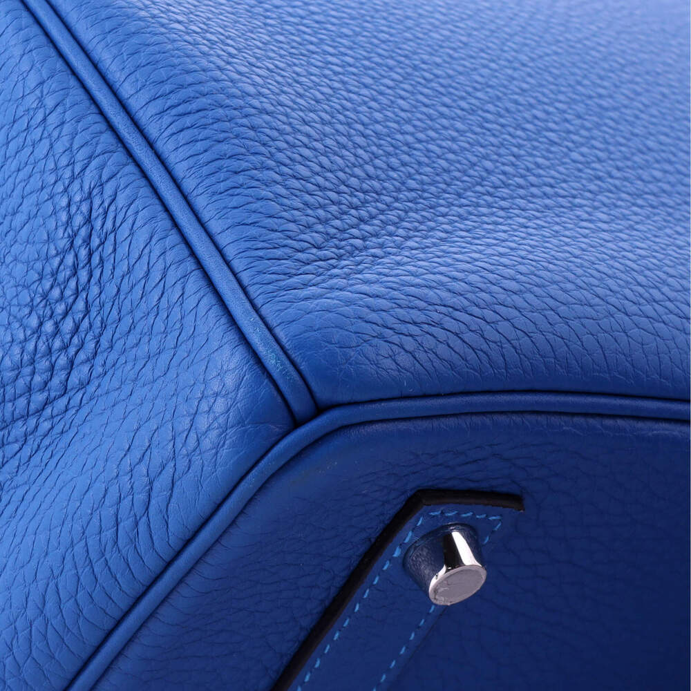 Hermes Birkin 35 Blue Clemence with Palladium Hardware - Picture 7 of 8
